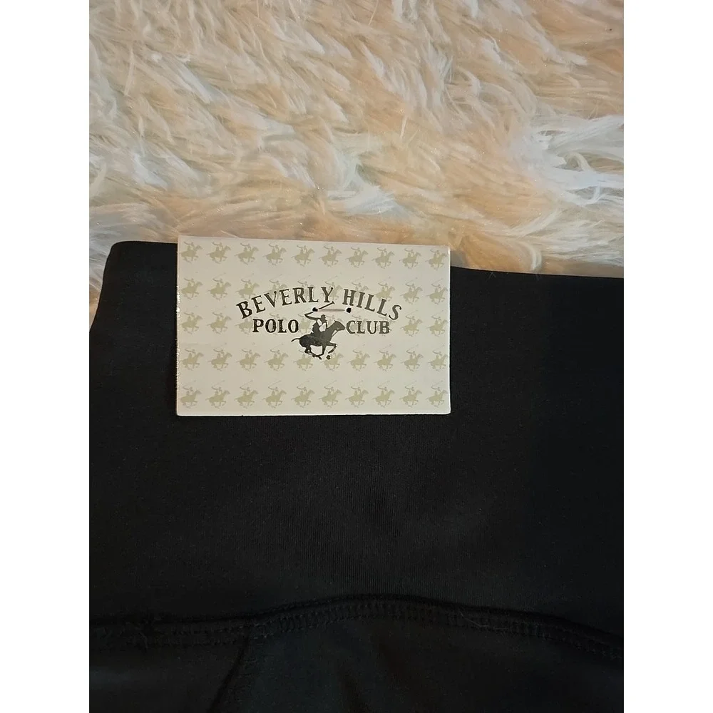 Beverly Hills Polo Club Women's‎ Size Large Biker Active Bermuda Black Shorts